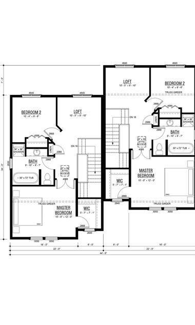 Cedars Duplex Second Floor Plan