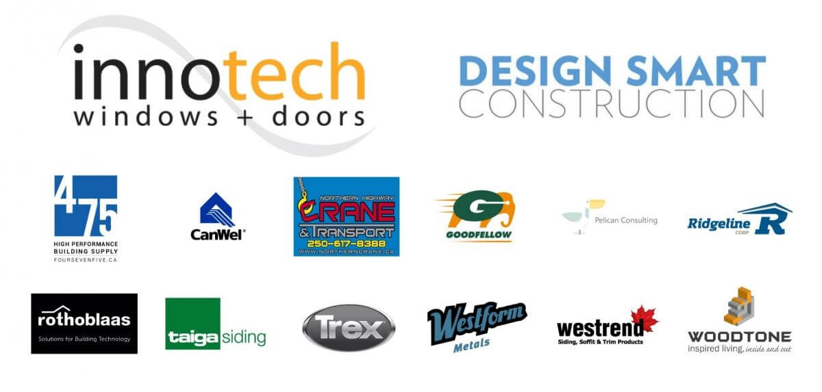 partner logos of the CleanBC project for passive house construction