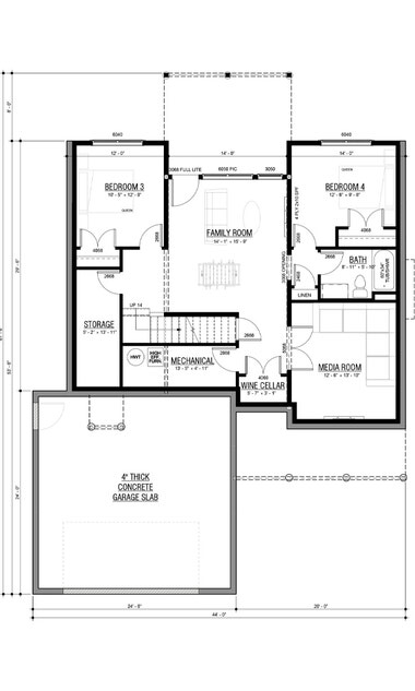 Bow River Basement Floor Plan